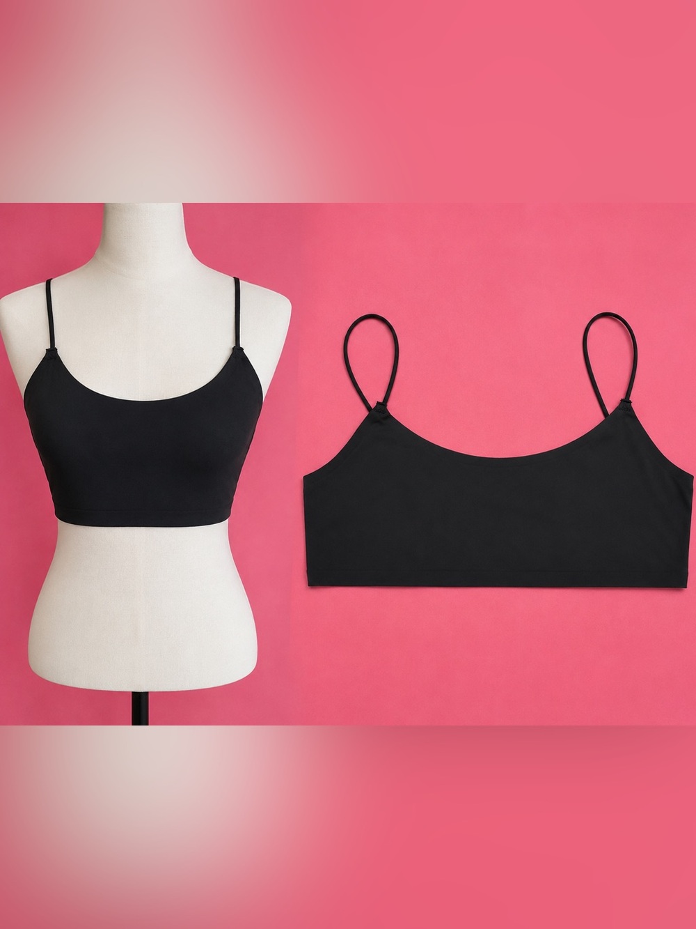 SKIMS Black Seamless Smoothing Bralette L Minimalist Soft Girl Lounge Stretch